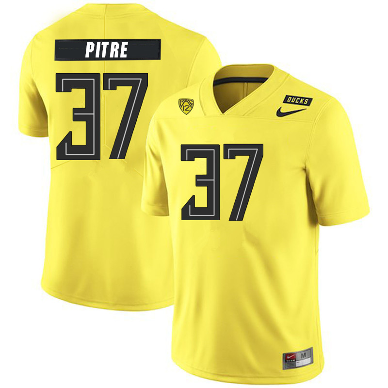 2019 Men #37 Isaiah Pitre Oregon Ducks College Football Jerseys Sale-Yellow